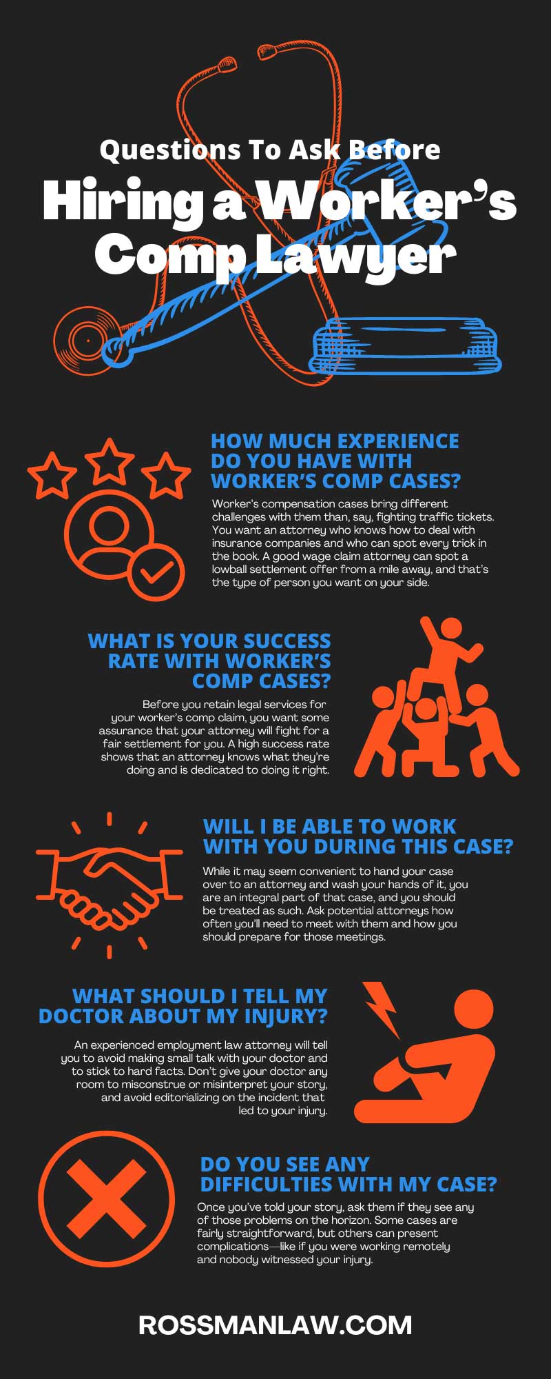 Questions To Ask Before Hiring a Worker’s Comp Lawyer